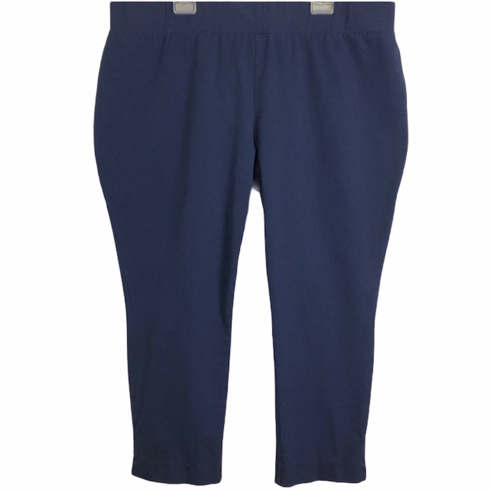 JESSICA LONDON BLUE STRETCH CROP PANTS
